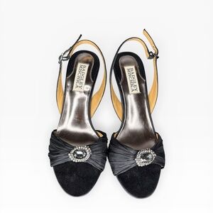 Badgley Mischka Black and Gold Heels Size 6.5M